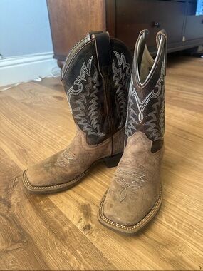Old West Brown Cowboy Boots | Size 3.5 only worn once!